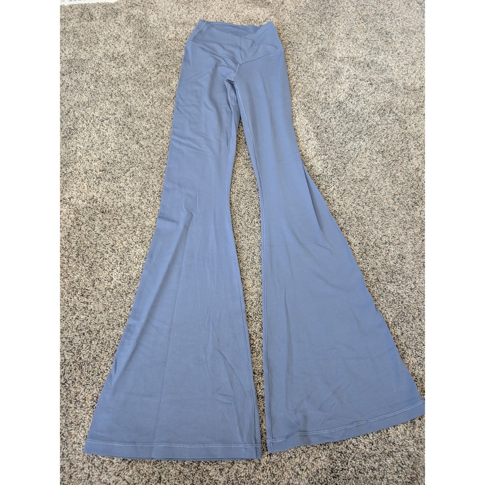 OFFLINE by Aerie Real Me Crossover Flare Leggings High Rise Dusty Blue XS 30in